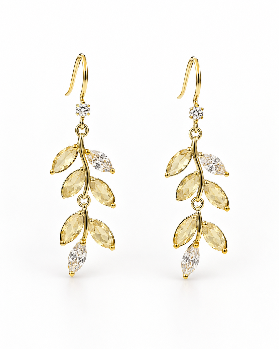 GOLDEN VINE LEAF EARRING