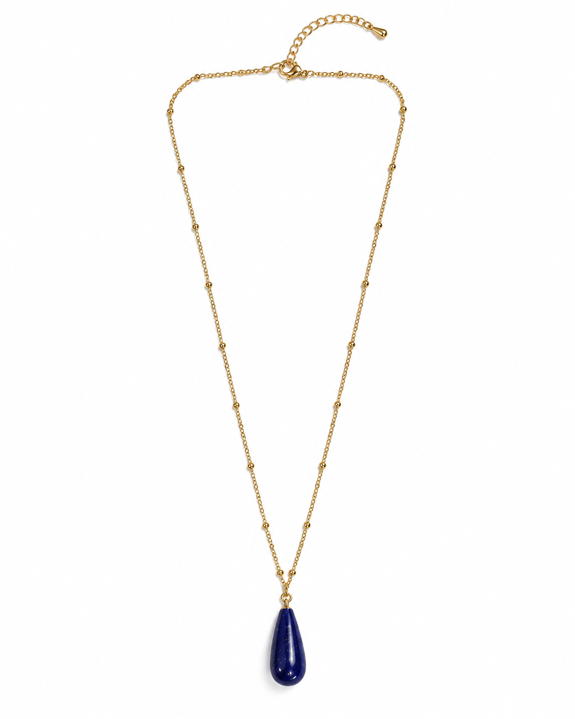 Celeste Blue Teardrop Necklace