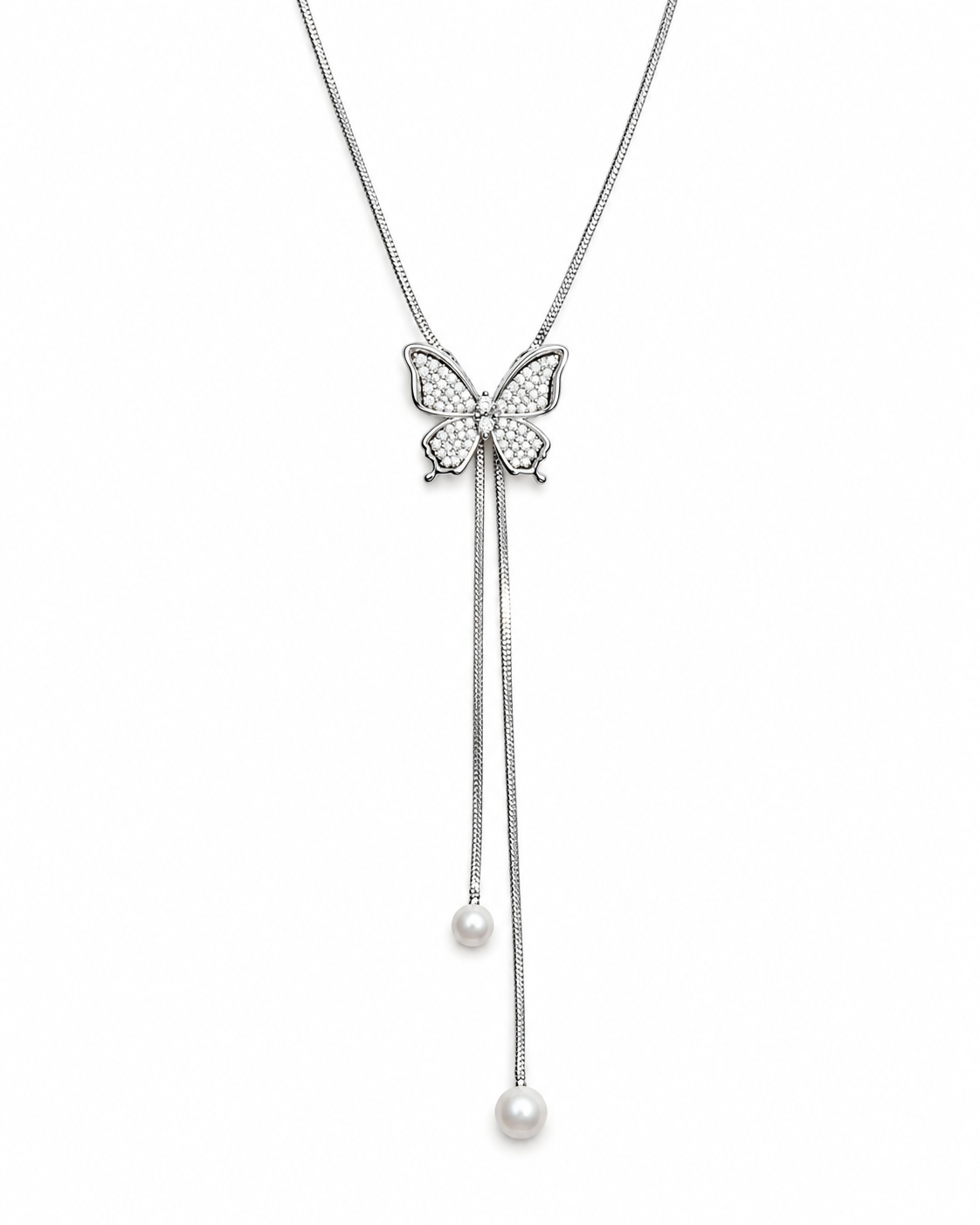 Celeste Butterfly Lariat Necklace
