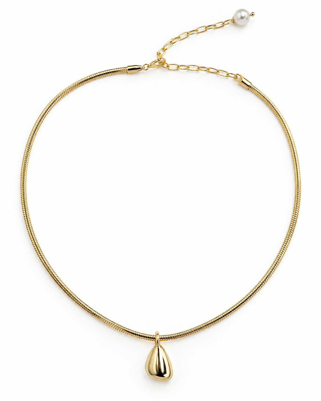 Sculpted Teardrop Necklace