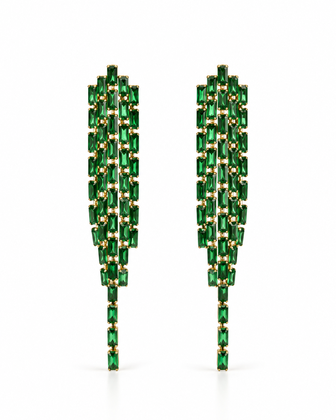 EMERALD CASCADE DROP EARRINGS
