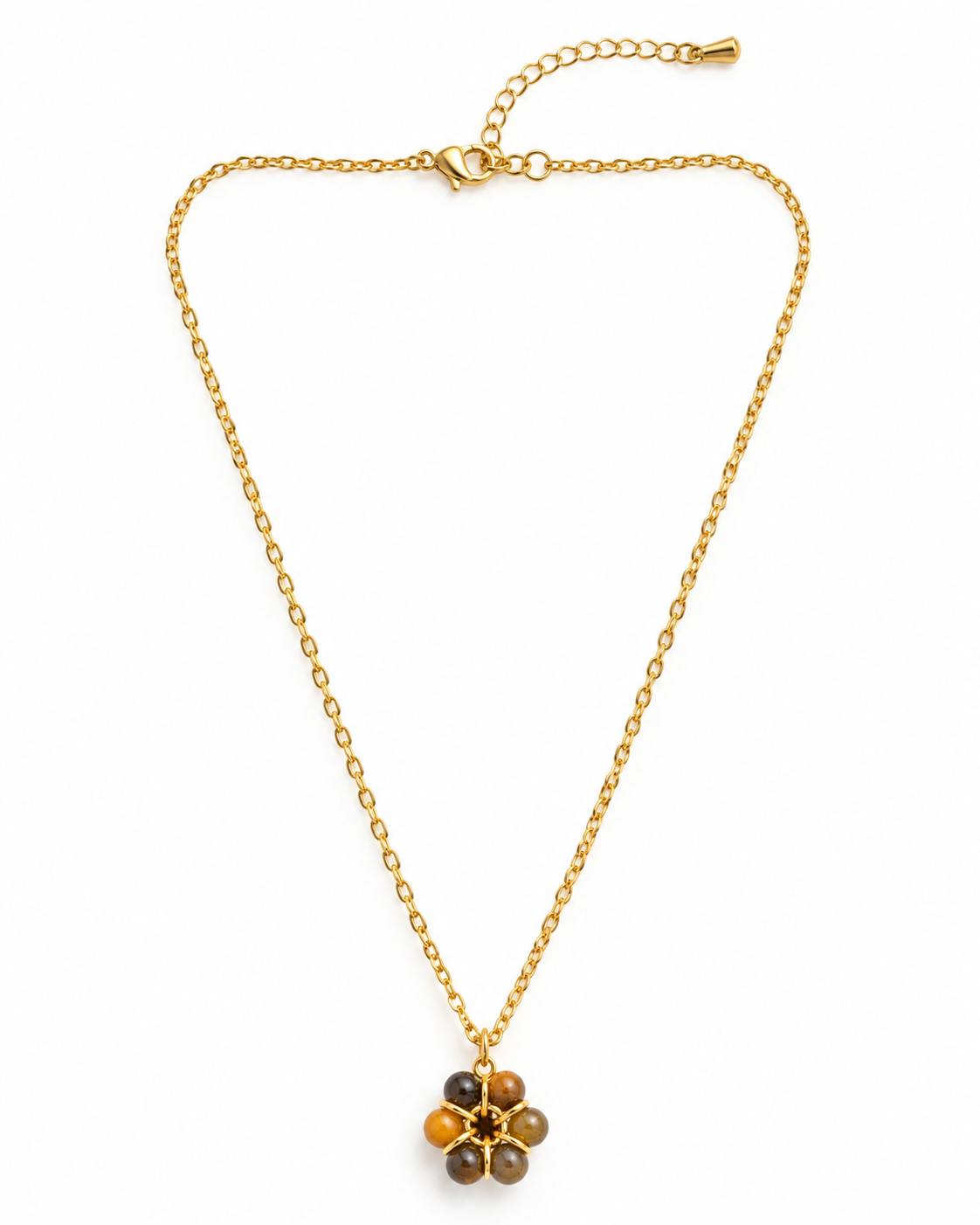 Amber Cluster Necklace