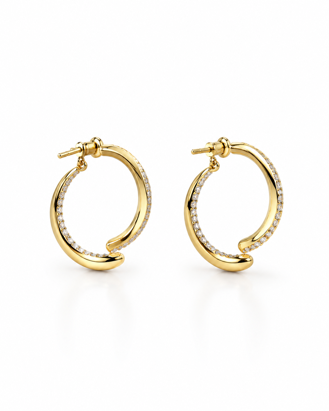 CRYSTAL HOOP EARRING