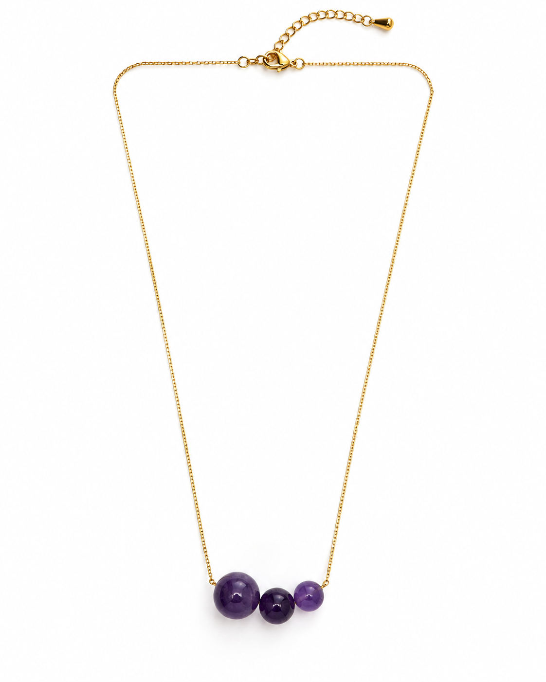 Amethyst Trio Necklace