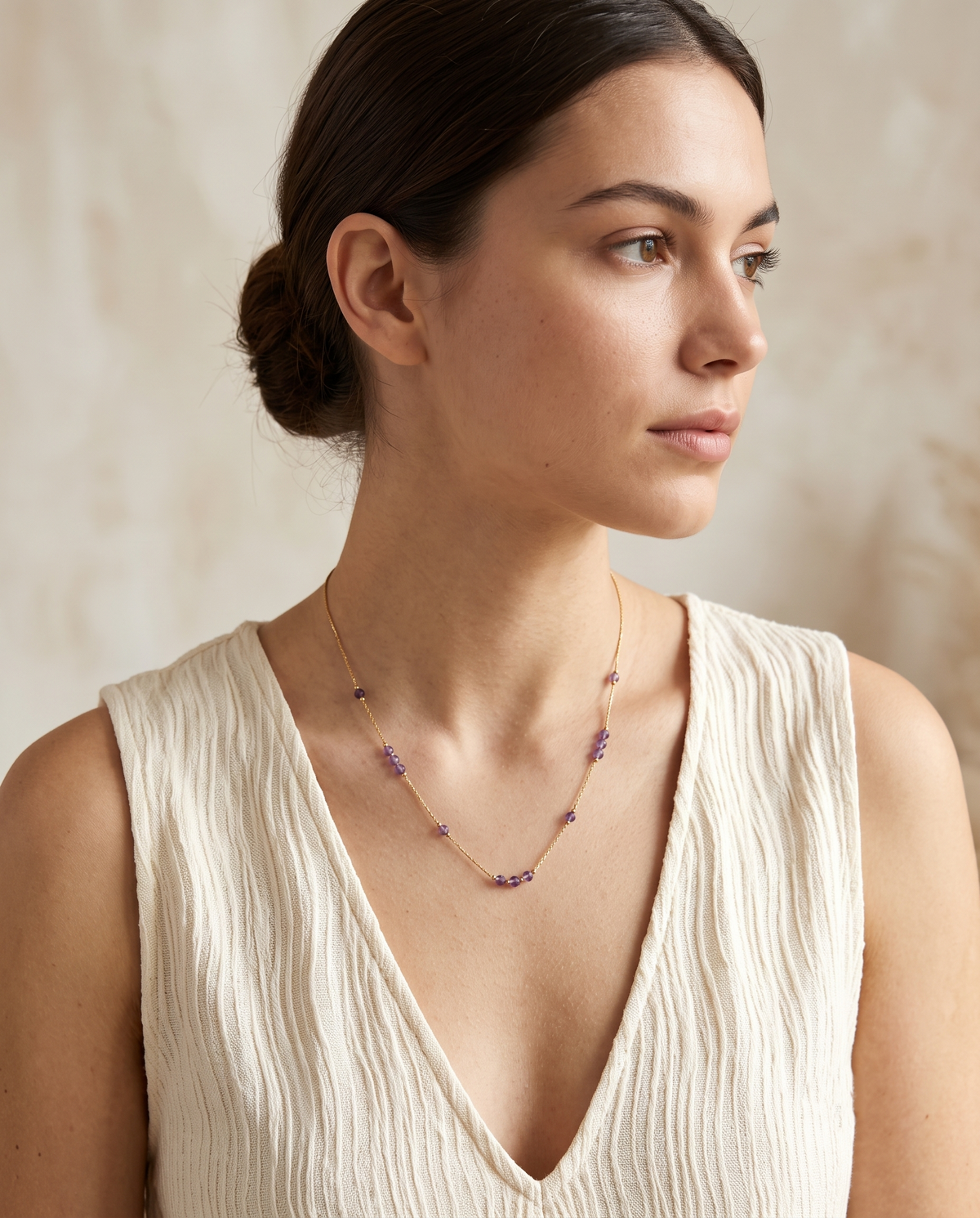 Amethyst Arc Necklace