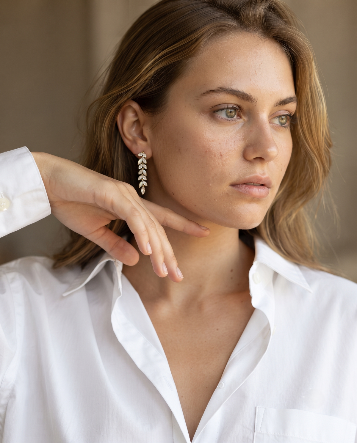 CASCADE PETAL DROP EARRING