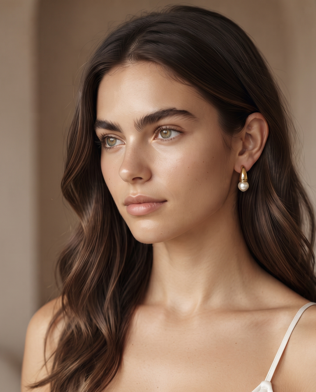 PEARL DROP STUD EARRING