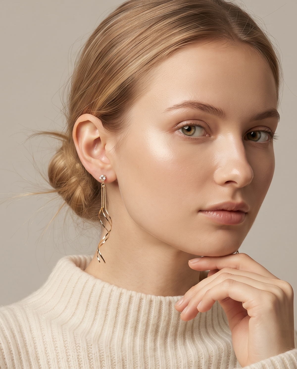 SWAY CRYSTAL CHAIN EARRINGS