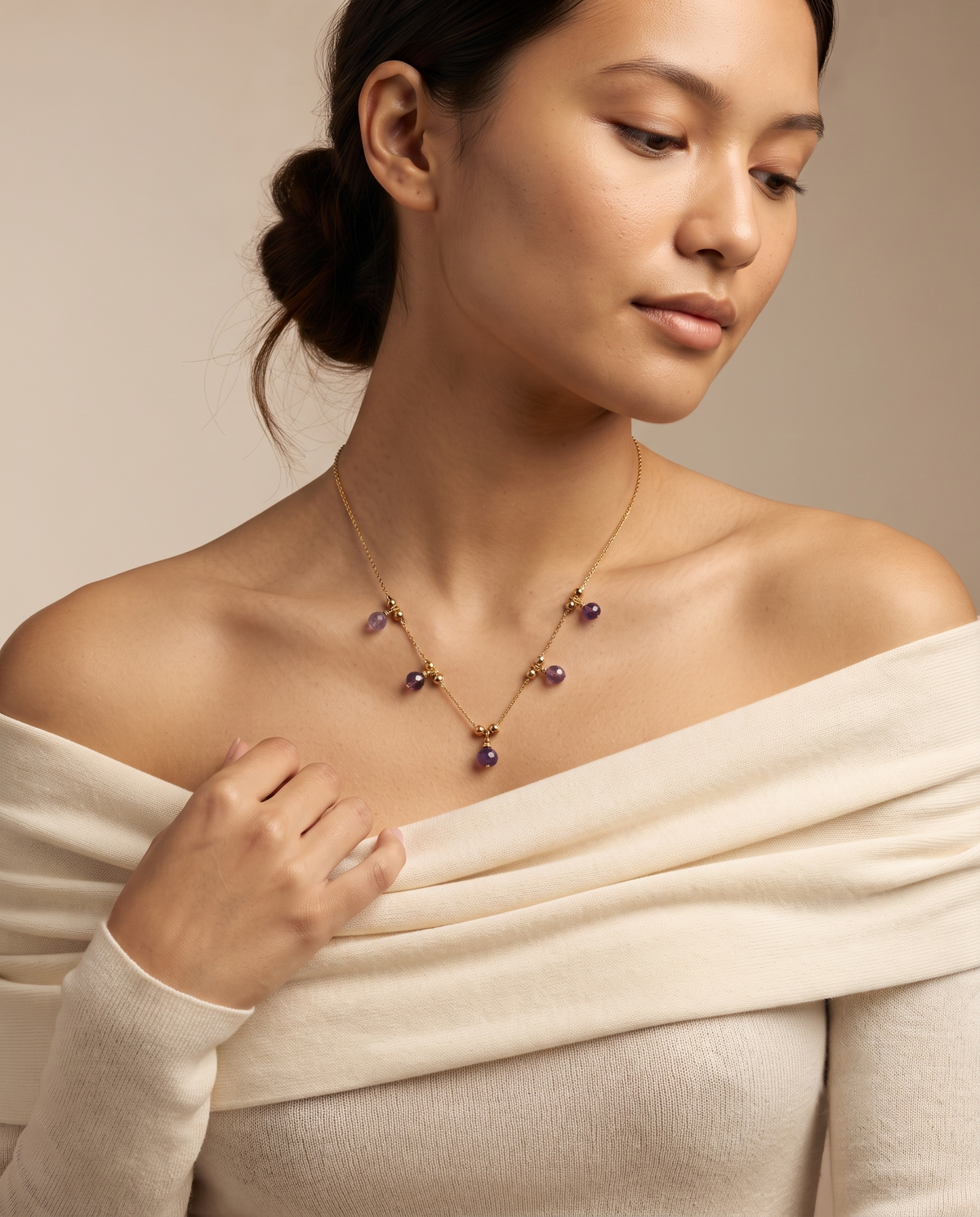 Violet Cascade Necklace