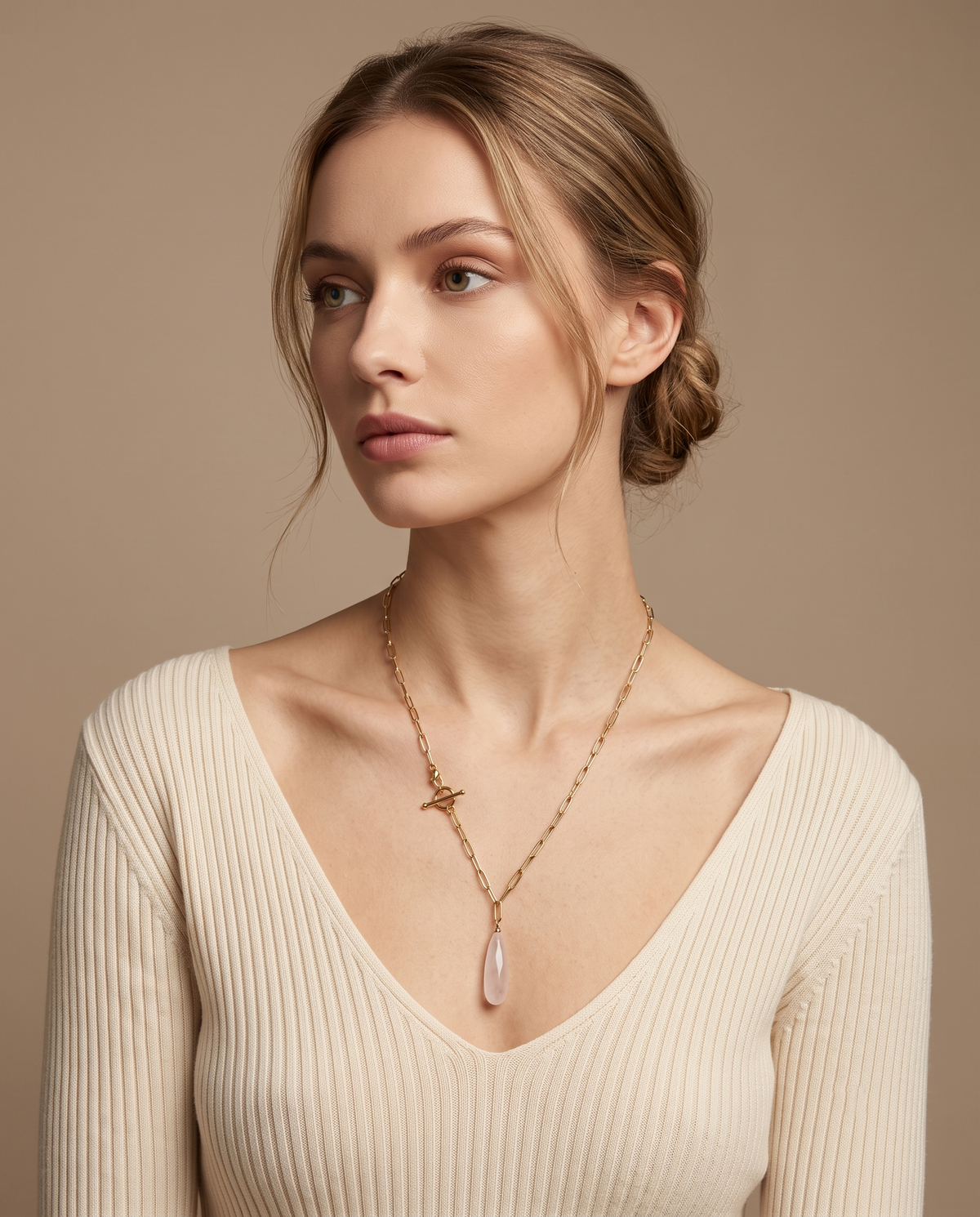 Aurelia Rose Teardrop Necklace
