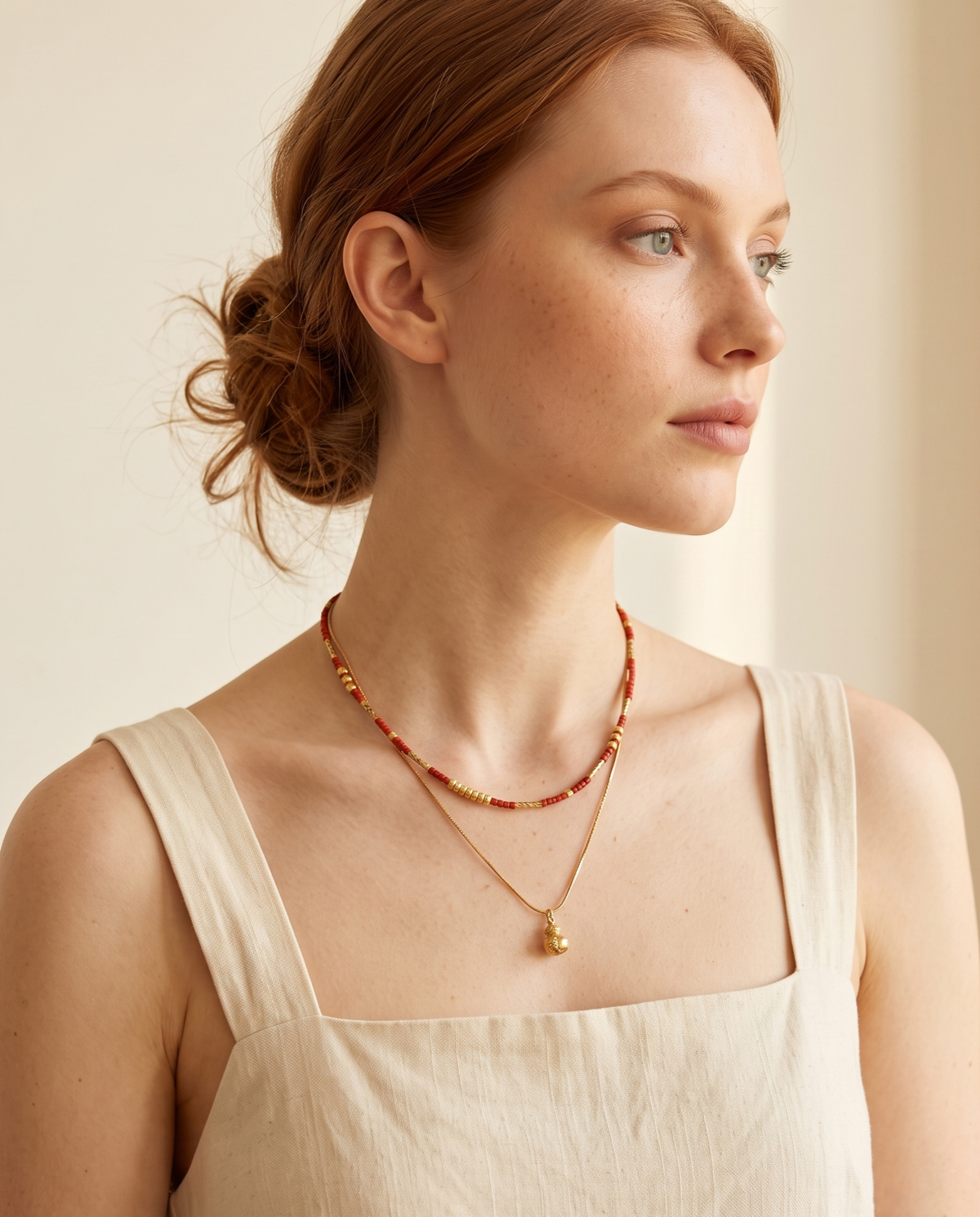 Rossa Layered Bead Necklace