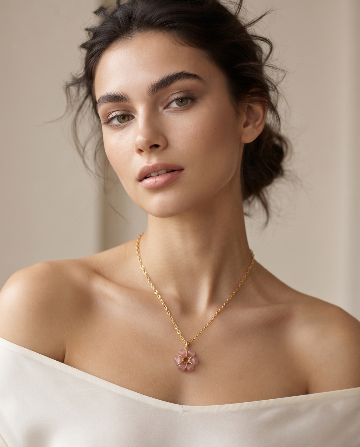 Blush Cluster Necklace