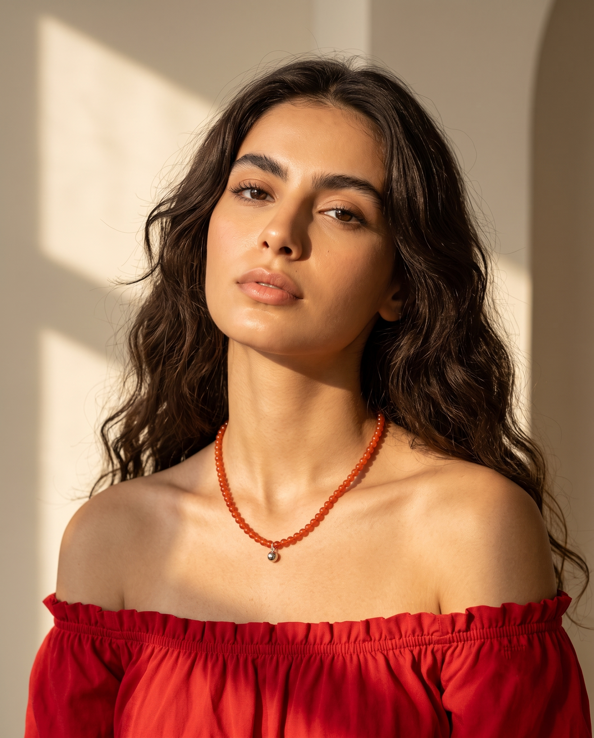 Sienna Beaded Pendant Necklace