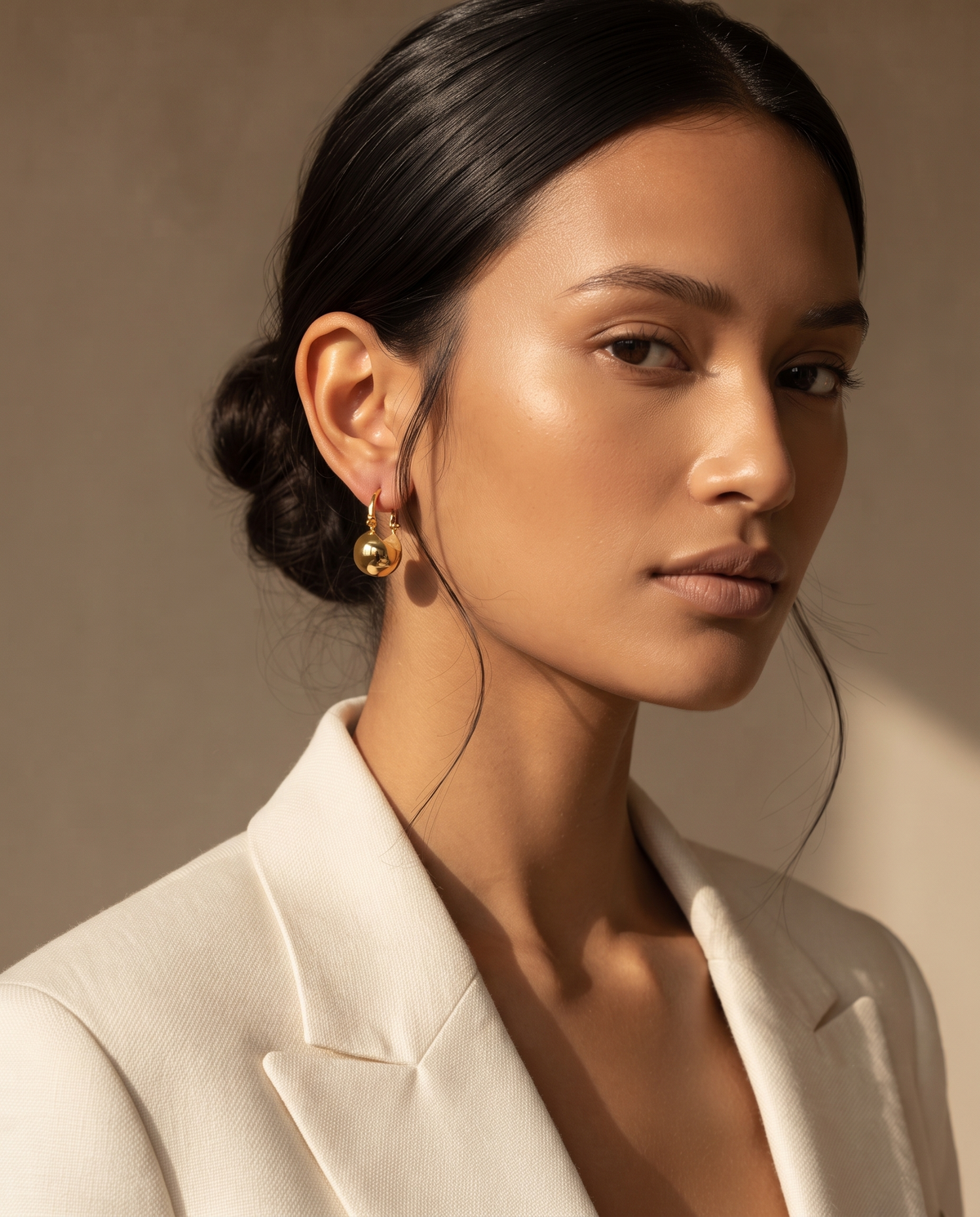 GOLDEN ORBIT HOOP EARRINGS