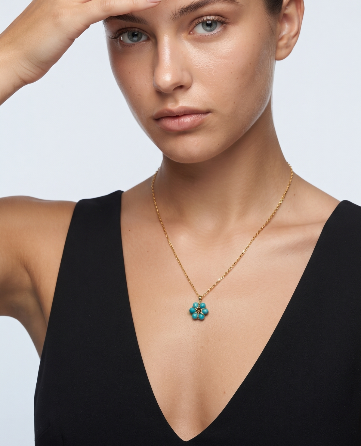 Lagoon Cluster Necklace