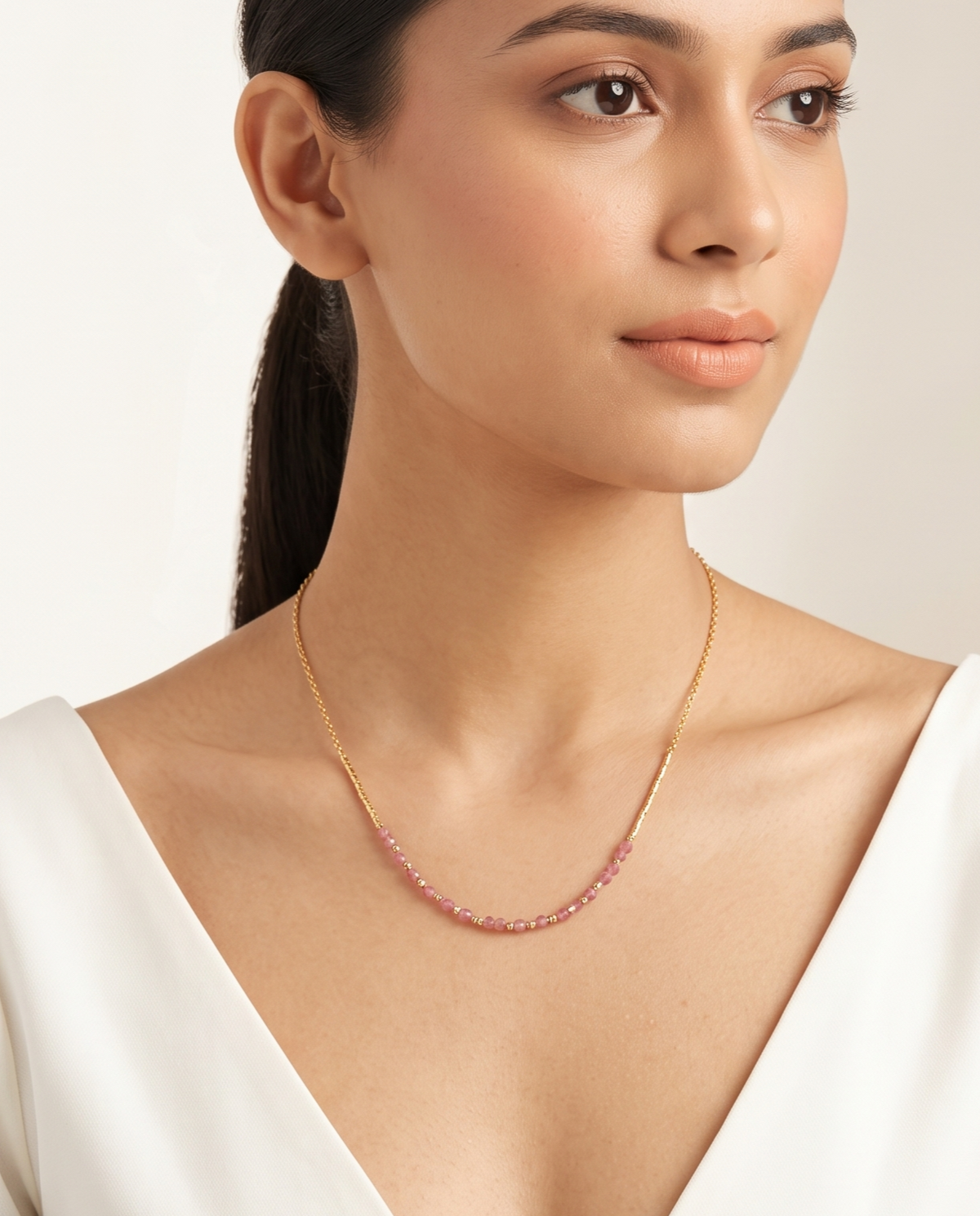 Roselle Bead Necklace