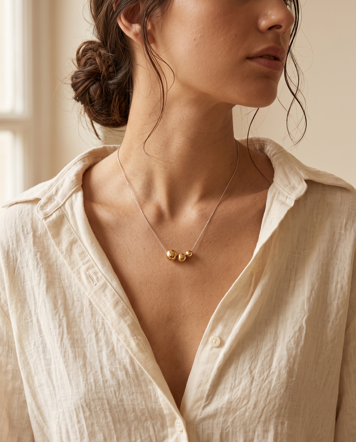 Trio Sphere Necklace
