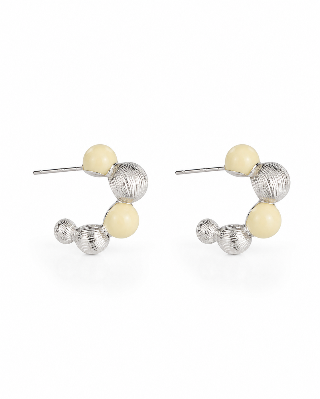 ORBIT IVORY BEAD EARRING
