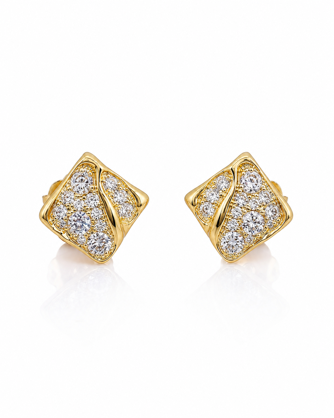 RADIANT MOSAIC CURVE EARRING