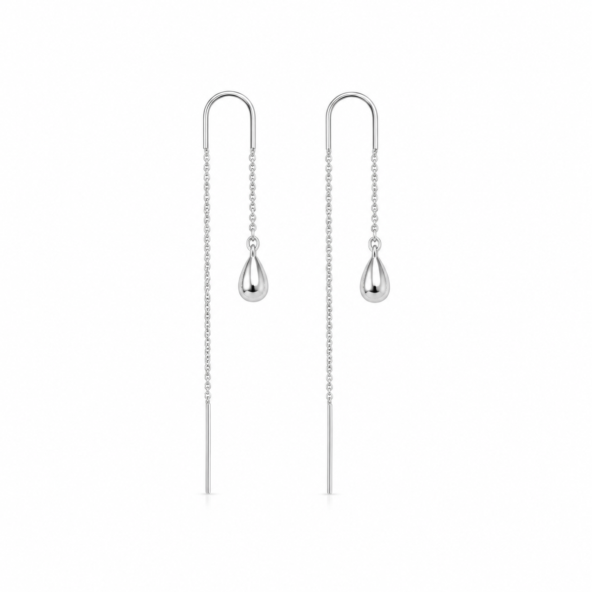 SILKEN TEARDROP THREAD EARRING