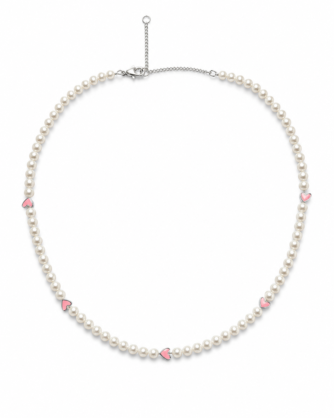Roselle Pearl Heart Necklace