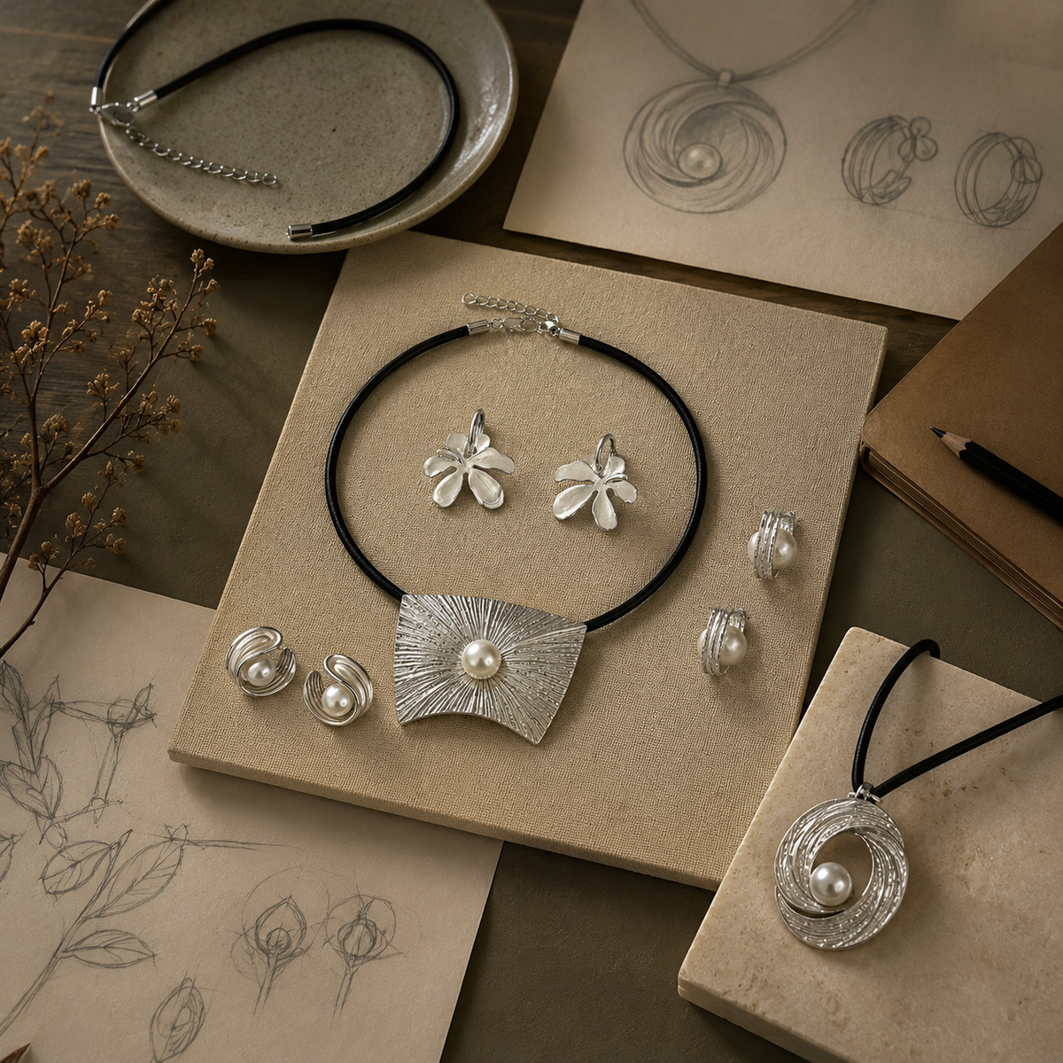 METALIKA STUDIO brass and stainless steel jewellery reflecting the brand philosophy