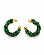 FOREST BEAD HOOP EARRING