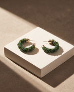 FOREST BEAD HOOP EARRING