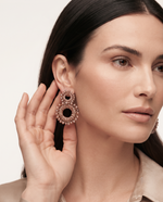 DOUBLE CIRCLE BEAD DROP EARRING