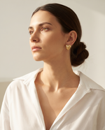 GOLD TEXTURED HEART STUD EARRING