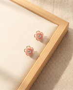 PINK BLOOM CRYSTAL STUD EARRING