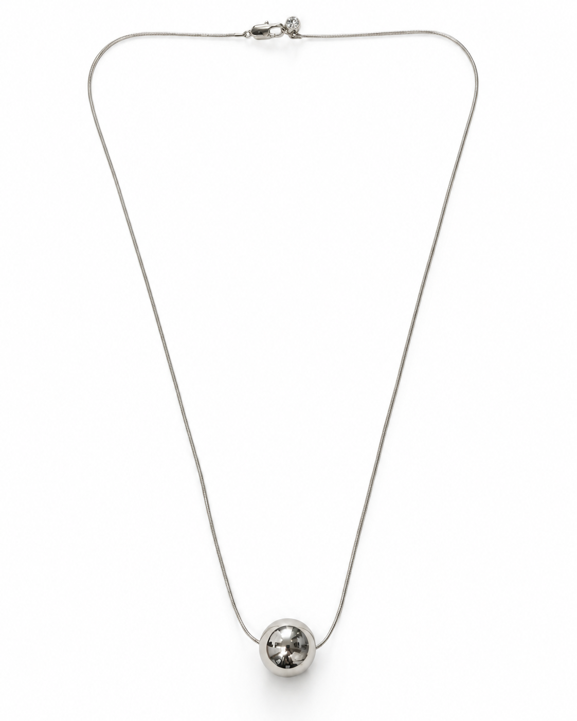Polished Sphere Pendant Necklace – view 1