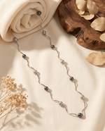 Wave Link Grey Pearl Necklace – view 4