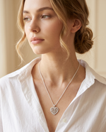 Filigree Crystal Heart Necklace – view 2
