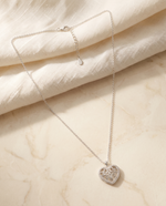 Filigree Crystal Heart Necklace – view 4
