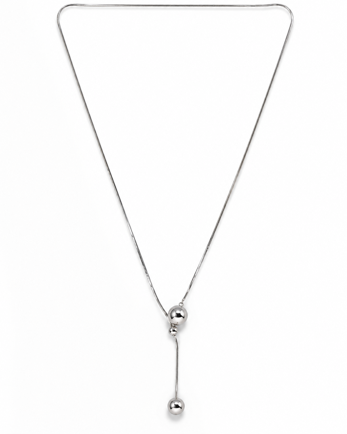 Sphere Slider Lariat Necklace – view 1