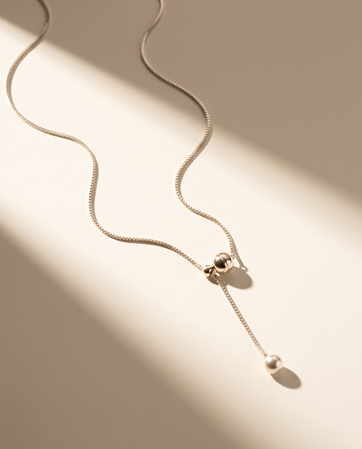 Sphere Slider Lariat Necklace – view 4