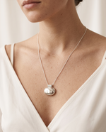 Silver Polished Pebble Pendant Necklace – view 3