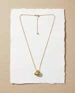 Gold Polished Pebble Pendant Necklace – view 4