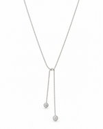 Pavé Sphere Lariat Necklace – view 1