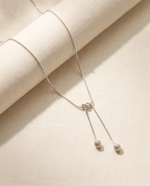 Pavé Sphere Lariat Necklace – view 4