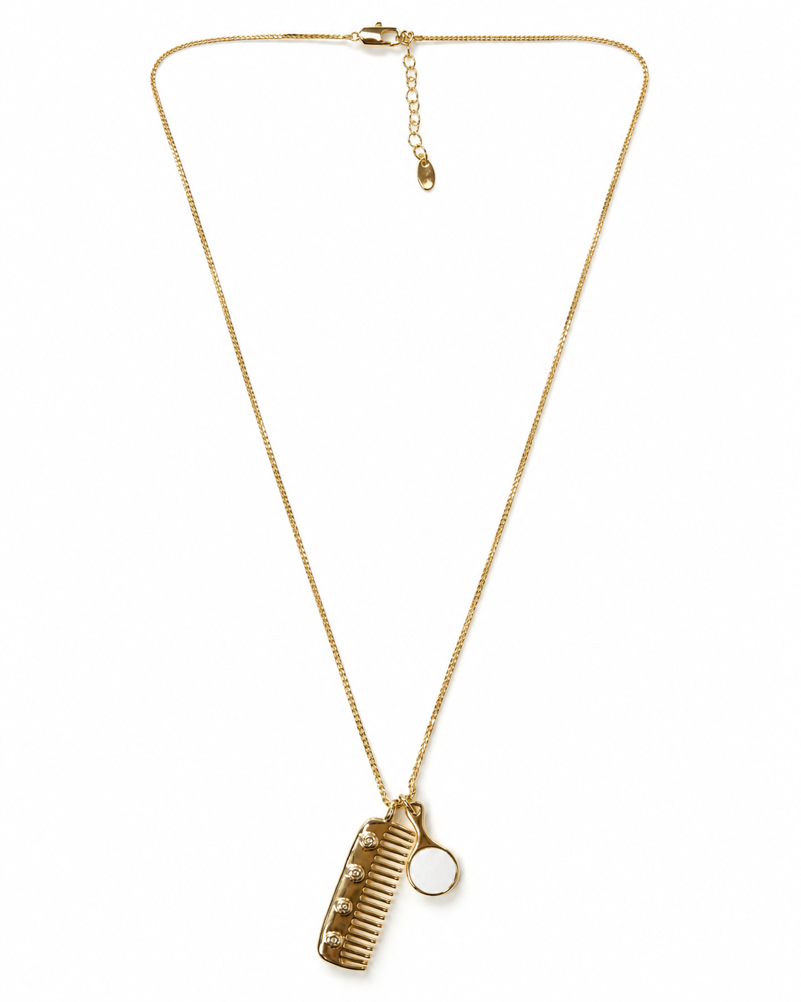 Comb and Mirror Charm Necklace – view 1