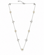 Butterfly Pearl Station Necklace – view 1