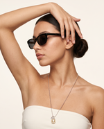 Silver Capped Pearl Charm Necklace – view 3