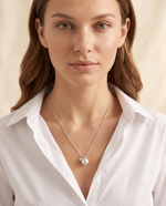 Brushed Sphere Charm Necklace – view 2