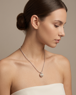Silver Pearl Bezel Pendant Necklace – view 3