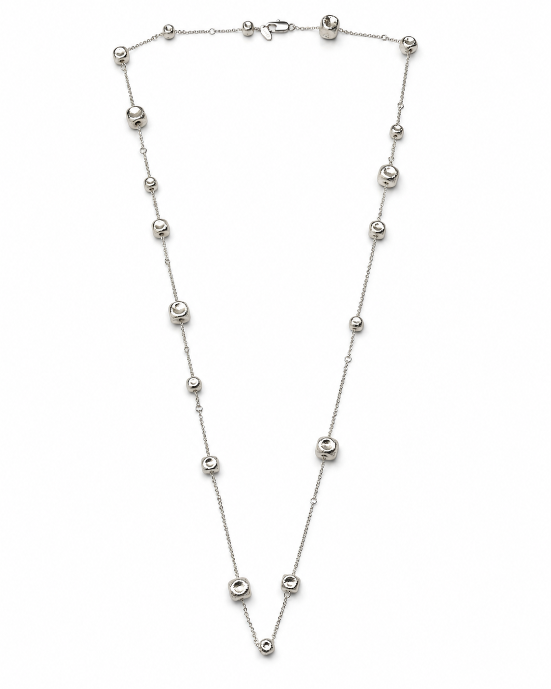 Dimpled Cube Station Necklace – view 1
