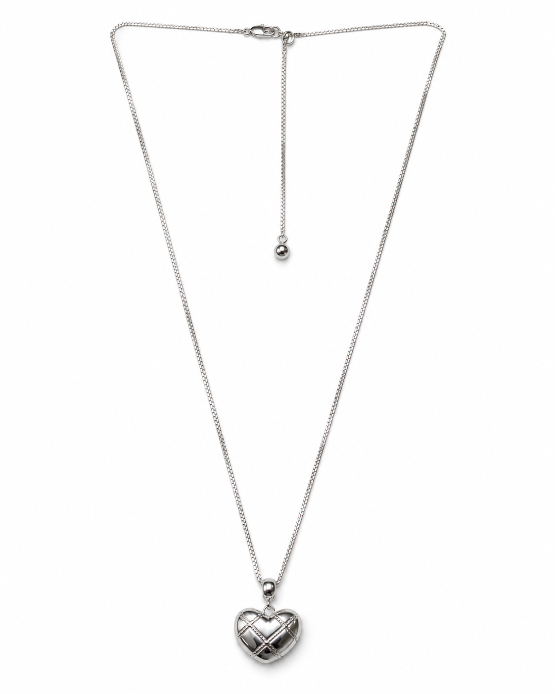 Quilted Puff Heart Necklace – view 1