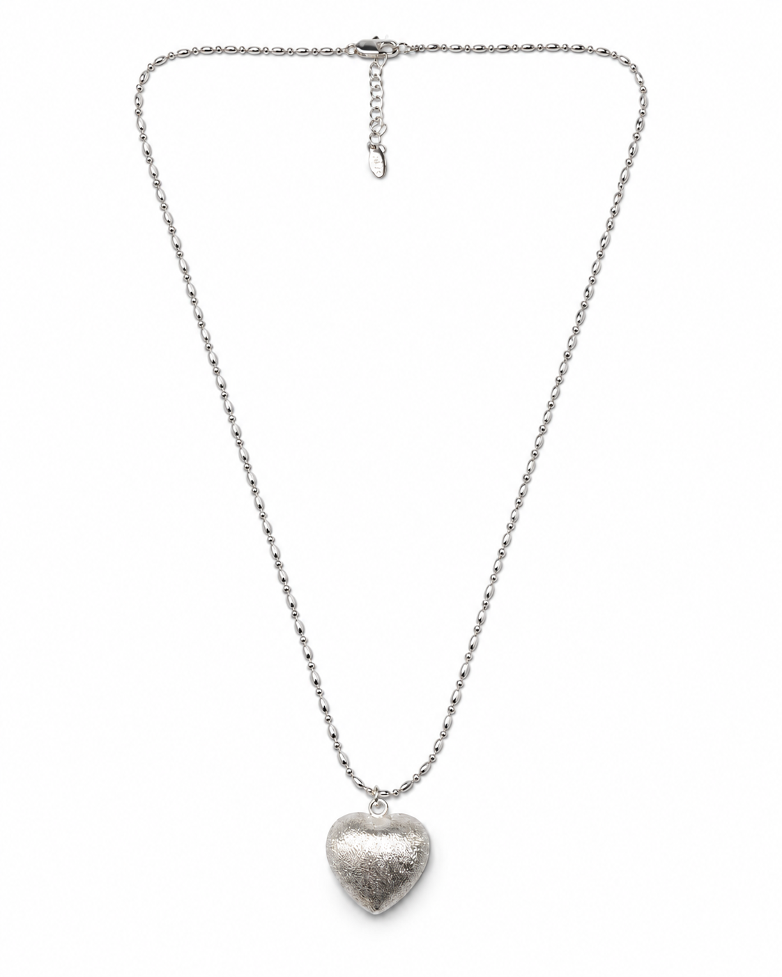 Brushed Puff Heart Necklace – view 1