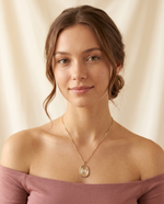 Clear Swirl Oval Pendant Necklace – view 2